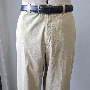 Ermenegildo Zegna Size 38 Beige 100% Cotton Casual Slacks Men's Chino Pants